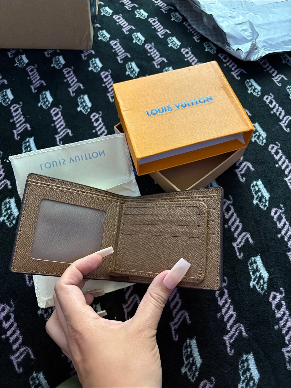 LV Brown Monogram Canvas Bifold Wallet with Box - Picture 3 of 4